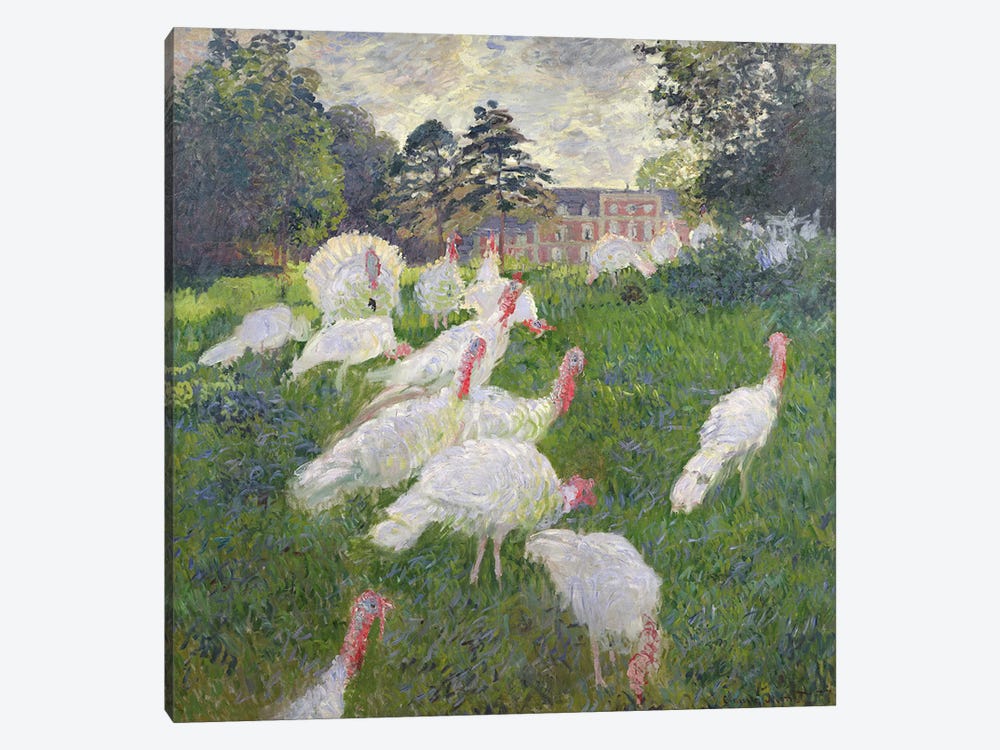 The Turkeys at the Chateau de Rottembourg, Montgeron, 1877  1-piece Canvas Artwork