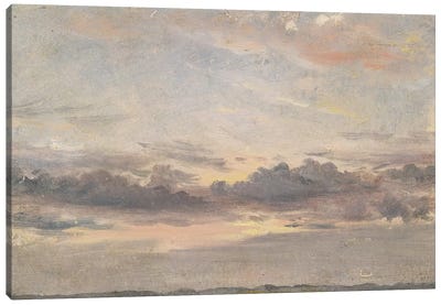 A Cloud Study, Sunset, c.1821  Canvas Art Print - John Constable