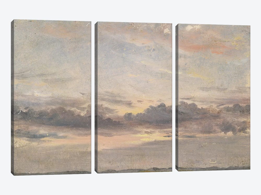 A Cloud Study, Sunset, c.1821  by John Constable 3-piece Canvas Print