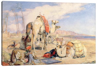 A Halt in the Desert Canvas Art Print