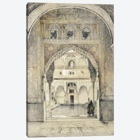 Door of the Hall of Ambassadors, from 'Sketches and Drawings of the Alhambra', engraved by William Gauci , 1835  Canvas Print #BMN10702} by John Frederick Lewis Canvas Art