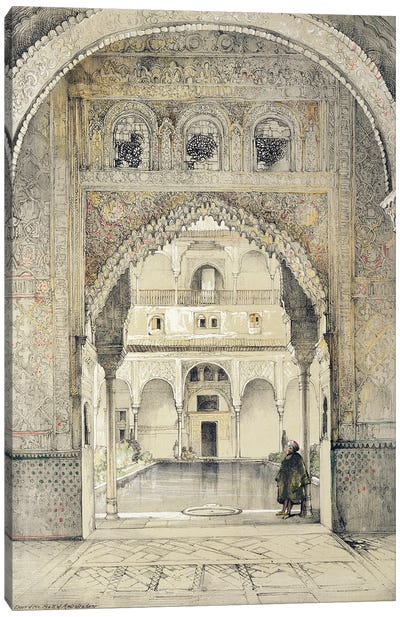 Door of the Hall of Ambassadors, from 'Sketches and Drawings of the Alhambra', engraved by William Gauci , 1835  Canvas Art Print