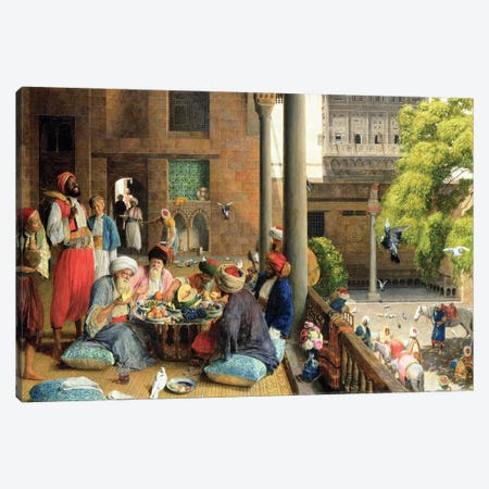 The Midday Meal, Cairo, 1875  Canvas Print #BMN10704} by John Frederick Lewis Canvas Art Print