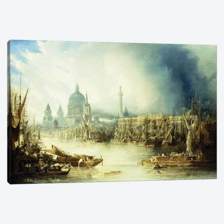 A View of London  Canvas Print #BMN10708} by John Gendall Canvas Wall Art