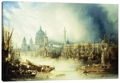 A View of London  Canvas Art Print