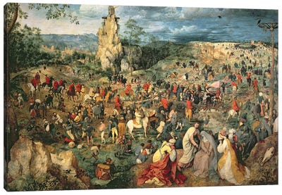 Christ carrying the Cross, 1564 Canvas Art Print - Pieter Brueghel