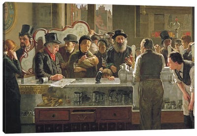The Public Bar, 1883  Canvas Art Print