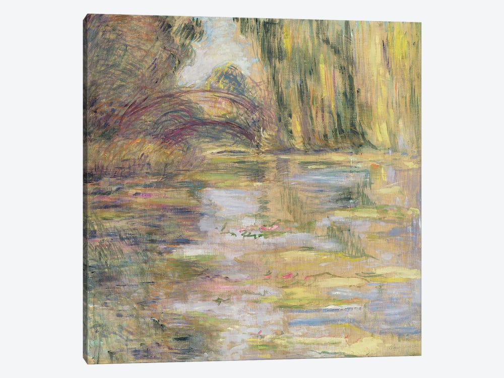 Waterlily Pond: The Bridge by Claude Monet 1-piece Canvas Art Print