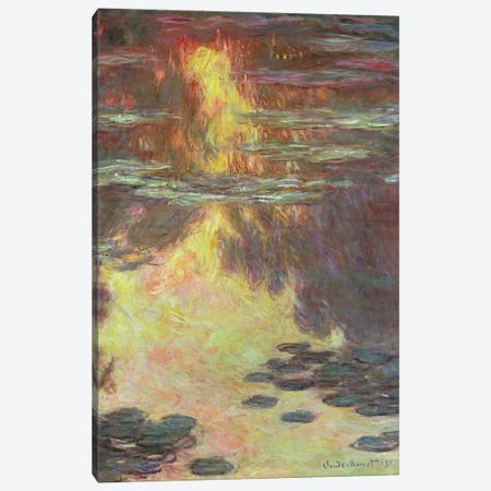 Waterlilies, 1907  Canvas Print #BMN1074} by Claude Monet Canvas Artwork