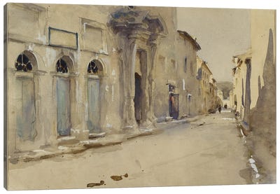 A Street in Spain  Canvas Art Print - John Singer Sargent 