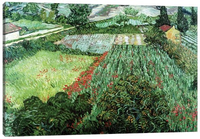 Field with Poppies, 1889  Canvas Art Print - Post-Impressionism Art