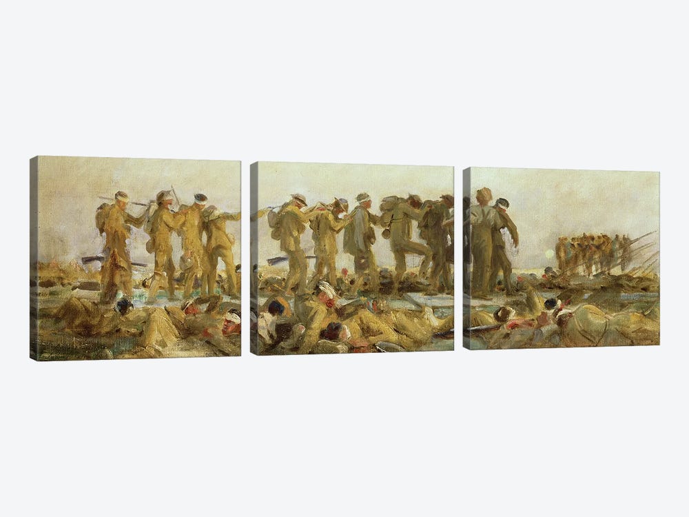 Gassed, an oil study, 1918-19  by John Singer Sargent 3-piece Canvas Art Print
