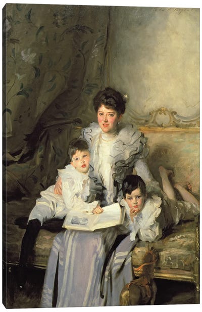 Mrs Knowles and her Children, 1902  Canvas Art Print - John Singer Sargent 