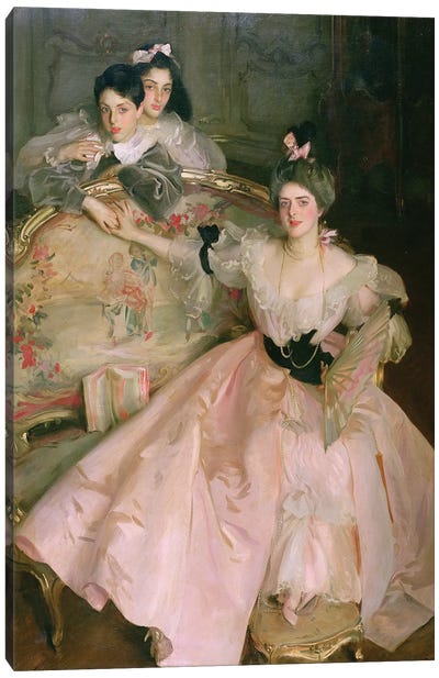 Mrs. Carl Meyer, later Lady Meyer, and her two Children, 1896 Canvas Art Print - John Singer Sargent 