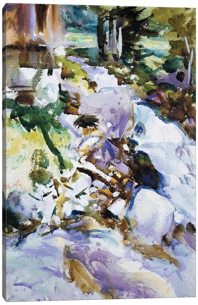 Rushing Brook, c.1904-11  Canvas Art Print - John Singer Sargent 