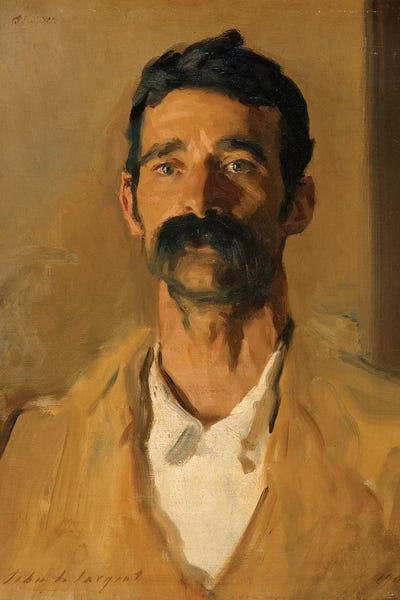 Study of a Sicilian peasant, 1907  by John Singer Sargent metal wall art
