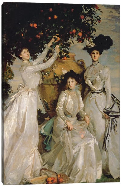 The Acheson Sisters  Canvas Art Print - John Singer Sargent 