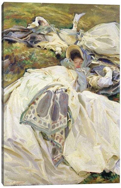 Two White Dresses, 1911  Canvas Art Print - John Singer Sargent 
