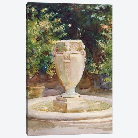 Vase Fountain, Pocantico  Canvas Print #BMN10818} by John Singer Sargent Canvas Art