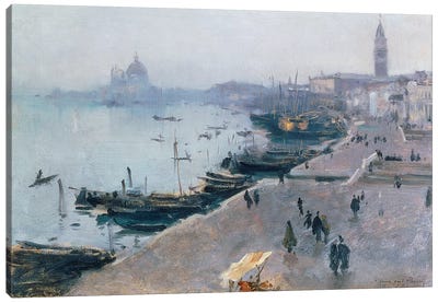 Venice in Grey Weather  Canvas Art Print - John Singer Sargent 
