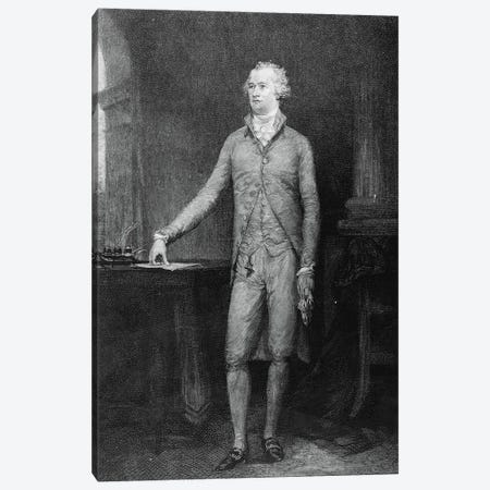Alexander Hamilton, after the painting of 1792  Canvas Print #BMN10826} by John Trumbull Canvas Art