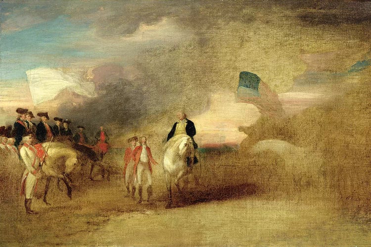 Surrender of Cornwallis at Yorktown, 1787  by John Trumbull wall art