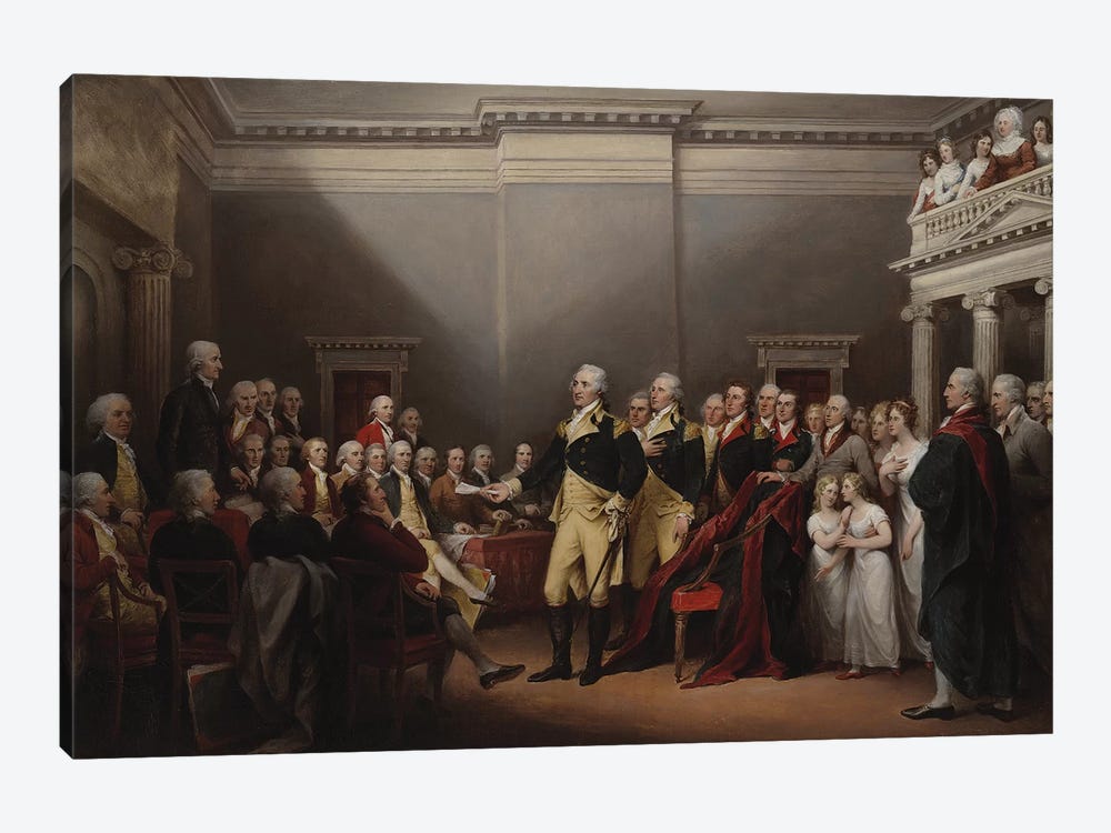 The Resignation of George Washington on 23rd December 1783, c.1822  by John Trumbull 1-piece Canvas Art