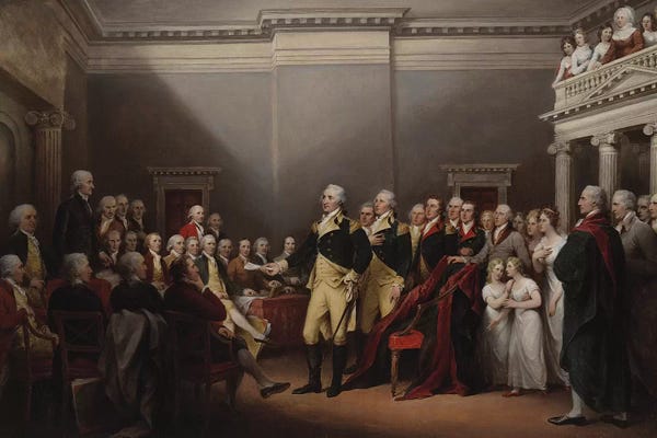 History: The Resignation of George Washington on 23rd December 1783, c.1822  by John Trumbull