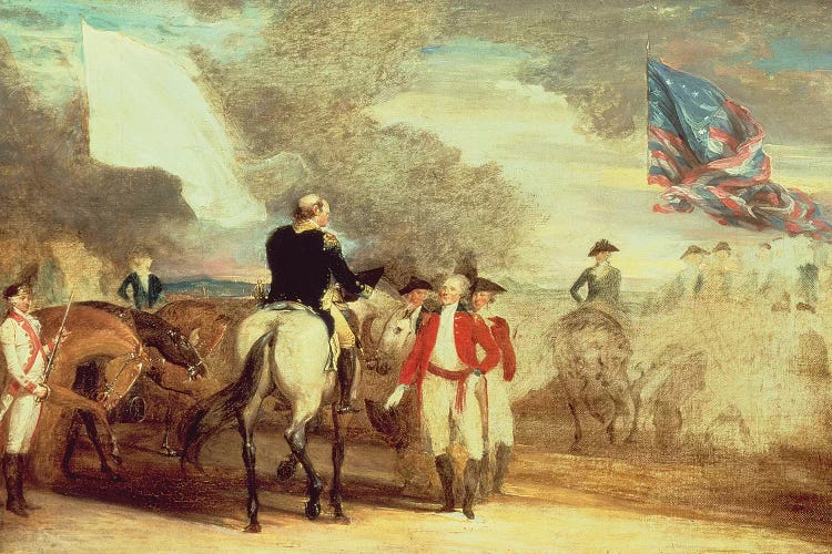 The Surrender of Cornwallis at Yorktown, 1787  by John Trumbull wall art