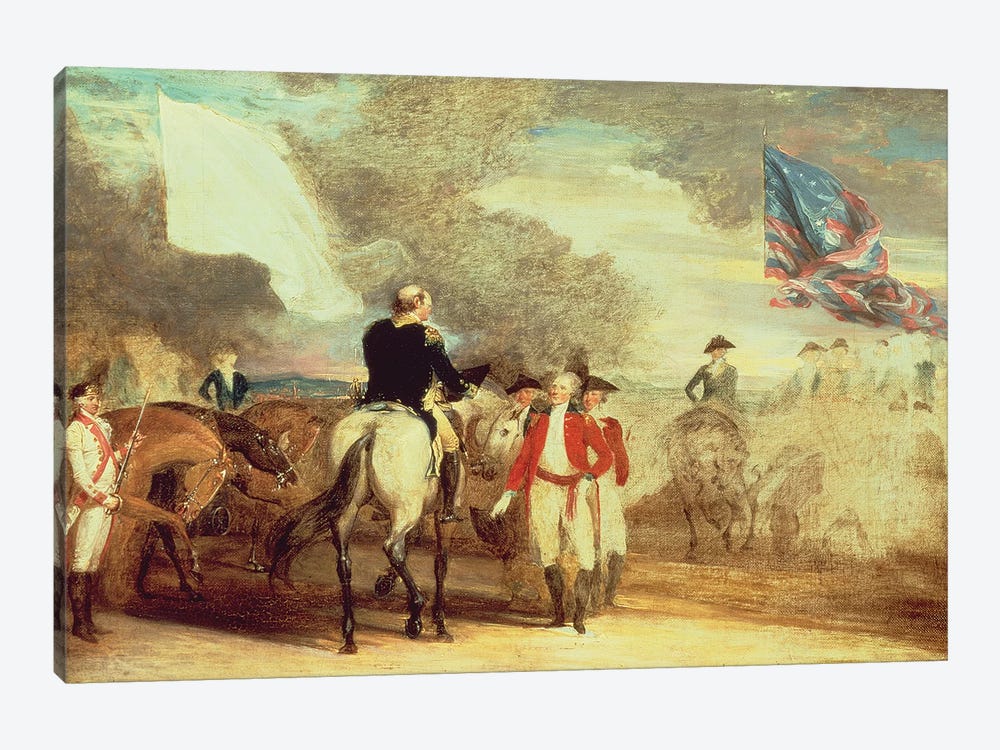 The Surrender of Cornwallis at Yorktown, 1787  by John Trumbull 1-piece Canvas Print