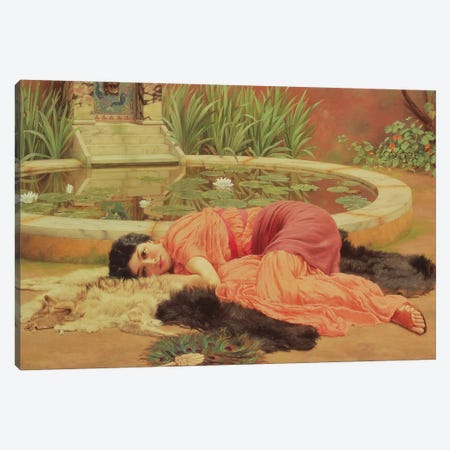 Dolce Far Niente, 1904  Canvas Print #BMN10840} by John William Godward Canvas Art Print