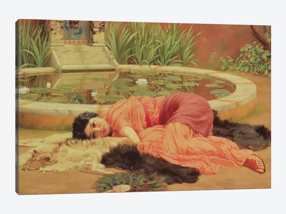 Dolce Far Niente, 1904  by John William Godward 1-piece Canvas Art Print