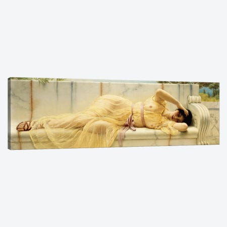 Girl in Yellow Drapery, 1901  Canvas Print #BMN10841} by John William Godward Art Print