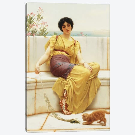 Idleness, 1900  Canvas Print #BMN10843} by John William Godward Art Print