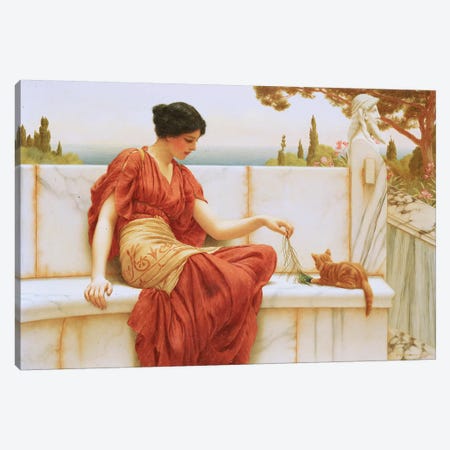 The Favourite, 1901  Canvas Print #BMN10845} by John William Godward Canvas Artwork