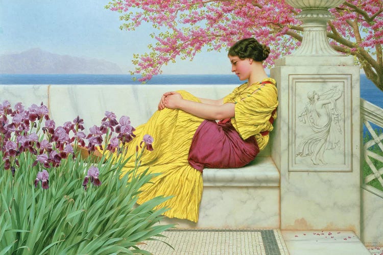 Under the Blossom that Hangs on the Bough, 1917  by John William Godward wall art