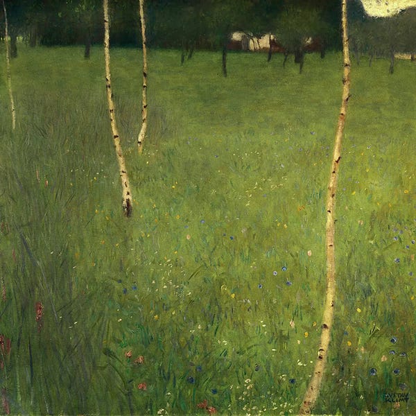 Farms: Farmhouse with Birch Trees, 1900  by Gustav Klimt
