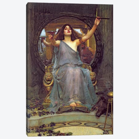 Circe Offering the Cup to Ulysses, 1891  Canvas Print #BMN10853} by John William Waterhouse Canvas Artwork
