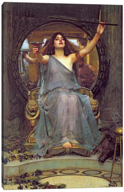 Circe Offering the Cup to Ulysses, 1891  Canvas Art Print - John William Waterhouse
