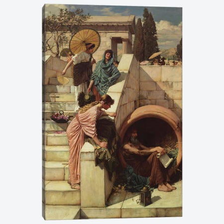 Diogenes  1882  Canvas Print #BMN10854} by John William Waterhouse Canvas Art Print