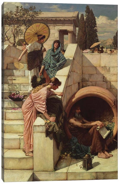 Diogenes  1882  Canvas Art Print - Pre-Raphaelite Art