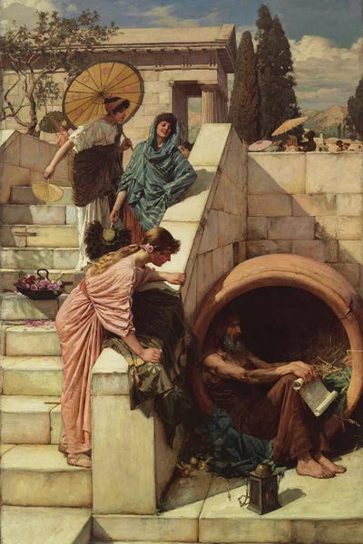 Pre-Raphaelite: Diogenes  1882  by John William Waterhouse