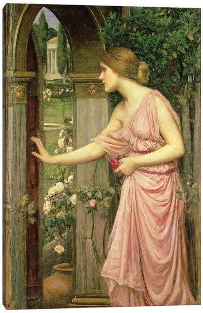 Psyche entering Cupid's Garden, 1903  Canvas Art Print - John William Waterhouse