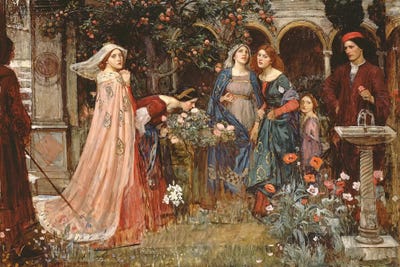 The Enchanted Garden, c.1916-17  by John William Waterhouse multi panel art