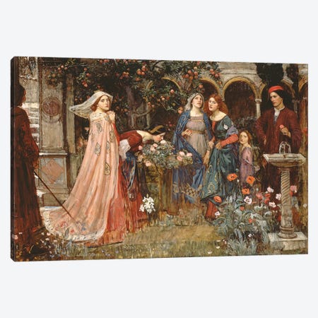 The Enchanted Garden, c.1916-17  Canvas Print #BMN10862} by John William Waterhouse Canvas Print