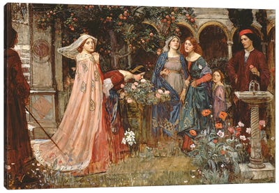 The Enchanted Garden, c.1916-17  Canvas Art Print - John William Waterhouse
