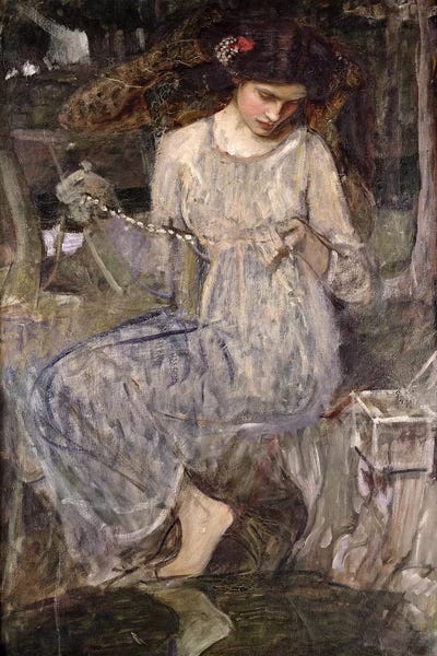 The Necklace, c.1909  by John William Waterhouse canvas print