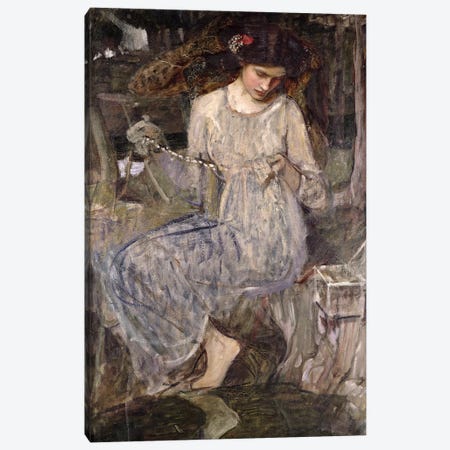 The Necklace, c.1909  Canvas Print #BMN10866} by John William Waterhouse Canvas Wall Art