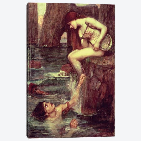The Siren, c.1900  Canvas Print #BMN10867} by John William Waterhouse Canvas Artwork