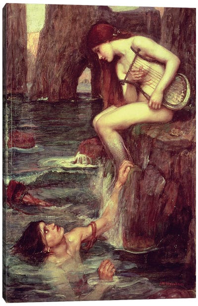 The Siren, c.1900  Canvas Art Print - John William Waterhouse